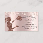 Rose-Logo-Maid-Tropfen für Reinigungsdienste Visitenkarte (Vorderseite)