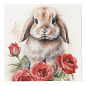 Rose Lop Eared Bunny Rabbits Würfel (Rechts)