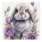 Rose Lop Eared Bunny Rabbits Würfel (Vorderseite)