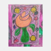 Rose L'Orange Fleecedecke (Vorderseite)