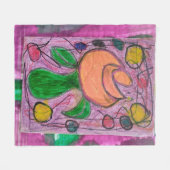 Rose L'Orange Fleecedecke (Vorderseite (Horizontal))