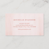 Rose Lotus Blume Rosa Visitenkarte (Rückseite)