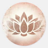 Rose-Lotus-Blume Runder Aufkleber (Vorderseite)