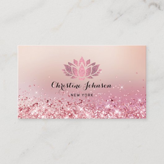 Rose-Lotus-Blume Visitenkarte (Vorderseite)