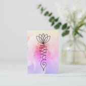 ** Rose Lotus Herz Nirvana Massage Yoga Reiki Visitenkarte (Stehend Vorderseite)