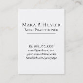 ** Rose Lotus Herz Nirvana Massage Yoga Reiki Visitenkarte (Rückseite)