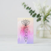 *~* Rose Lotus Herz Nirvana Yoga Massage Reiki Visitenkarte (Stehend Vorderseite)