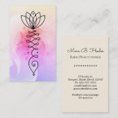 *~* Rose Lotus Herz Nirvana Yoga Massage Reiki Visitenkarte (Vorne/Hinten)