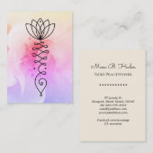 *~* Rose Lotus Herz Reiki Nirvana Yoga Massage Visitenkarte (Vorne/Hinten)