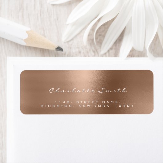 Rose Lux Rücksendeadressen-Aufklebers (Insitu)