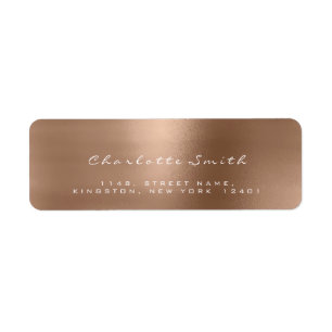 Rose Lux Rücksendeadressen-Aufklebers