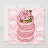 Rose Macarons Einladung (Rückseite)