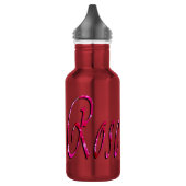 Rose, Mädchenname, Logo, wiederverwendbare Wasserf Trinkflasche (Links)