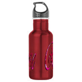 Rose, Mädchenname, Logo, wiederverwendbare Wasserf Trinkflasche (Rückseite)