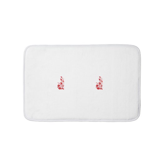 Rose Madder, Blumendesign von Thunderbird Badematte (Vorderseite)
