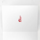 Rose Madder, Blumendesign von Thunderbird Dreifach Gefaltete Karte (Innen Erste Seite)