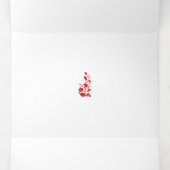 Rose Madder, Blumendesign von Thunderbird Dreifach Gefaltete Karte (Innenseite Mitte)