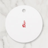 Rose Madder, Blumendesign von Thunderbird Geschenkanhänger (Rückseite)