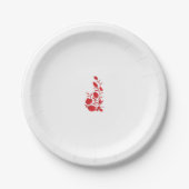 Rose Madder, Blumendesign von Thunderbird Pappteller (Vorderseite)