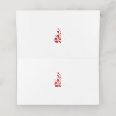 Rose Madder, Blumendesign von Thunderbird Platzkarte (Innenseite Aufgefaltet)