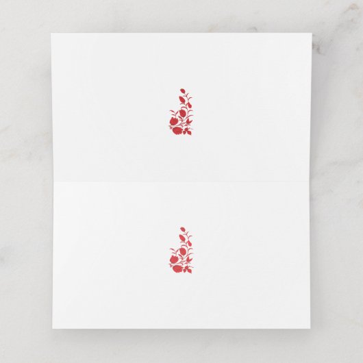 Rose Madder, Blumendesign von Thunderbird Platzkarte (Innenseite Aufgefaltet)