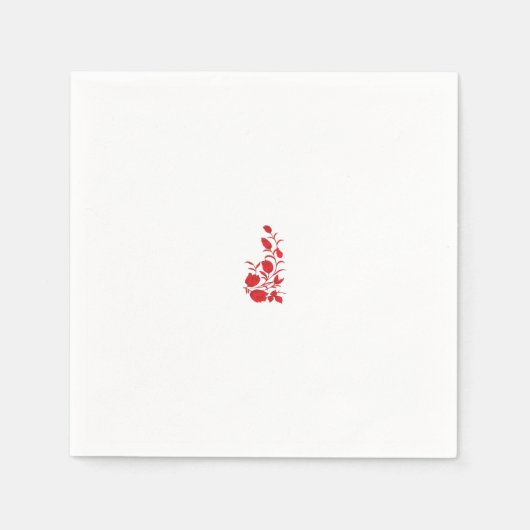 Rose Madder, Blumendesign von Thunderbird Serviette (Vorderseite)