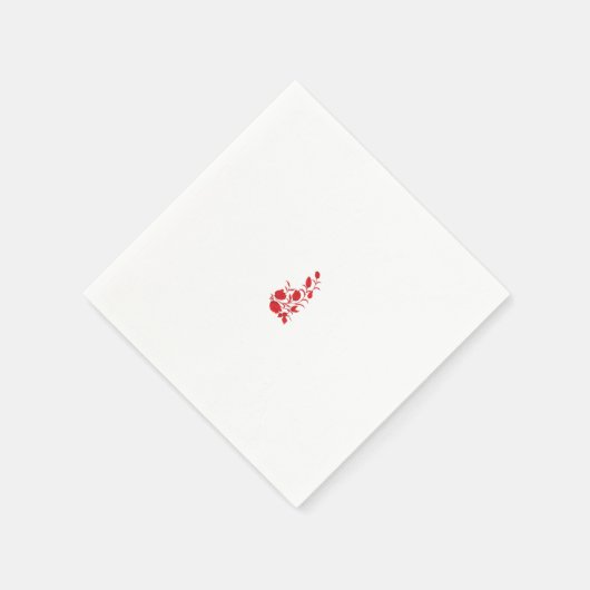 Rose Madder, Blumendesign von Thunderbird Serviette (Ecke)