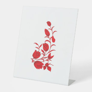 Rose Madder, Blumendesign von Thunderbird Sockelschild