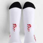 Rose Madder, Blumendesign von Thunderbird Socken (Oben)