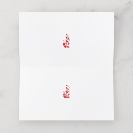 Rose Madder, Blumendesign von Thunderbird Terminkarte (Innenseite Aufgefaltet)