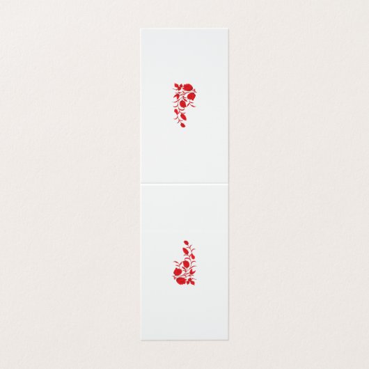 Rose Madder, Blumendesign von Thunderbird Visitenkarten (Außenseite Aufgefaltet)