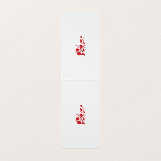 Rose Madder, Blumendesign von Thunderbird Visitenkarten (Innenseite Aufgefaltet)