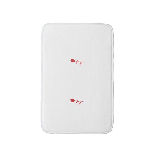 Rose Madder, Lava Red, Blumendesign Badematte (Vorderseite Vertikal)