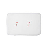 Rose Madder, Lava Red, Blumendesign Badematte (Vorderseite)