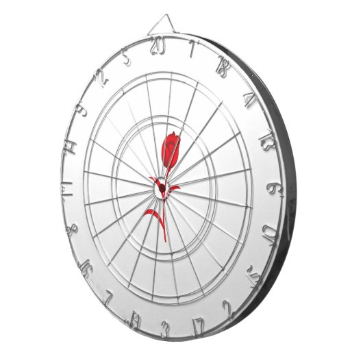 Rose Madder, Lava Red, Blumendesign Dartscheibe (Vorderseite rechts)