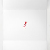 Rose Madder, Lava Red, Blumendesign Dreifach Gefaltete Karte (Innenseite Mitte)