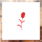 Rose Madder, Lava Red, Blumendesign Fensteraufkleber (Blatt 2)