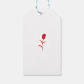 Rose Madder, Lava Red, Blumendesign Geschenkanhänger (Rückseite)
