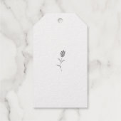 Rose Madder, Lava Red, Blumendesign Geschenkanhänger (Rückseite)