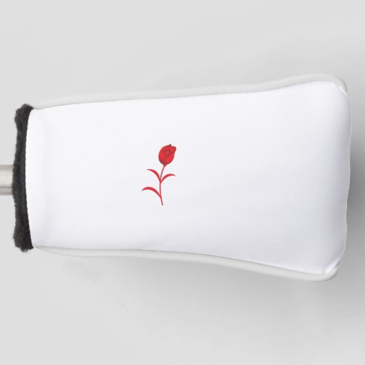 Rose Madder, Lava Red, Blumendesign Golf Headcover (Vorderseite)