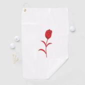 Rose Madder, Lava Red, Blumendesign Golfhandtuch (Insitu)