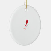 Rose Madder, Lava Red, Blumendesign Keramik Ornament (Rechts)