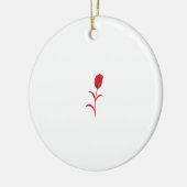 Rose Madder, Lava Red, Blumendesign Keramik Ornament (Links)
