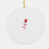 Rose Madder, Lava Red, Blumendesign Keramik Ornament (Hinten)