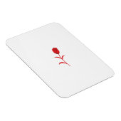 Rose Madder, Lava Red, Blumendesign Magnet (Rechte Seite)