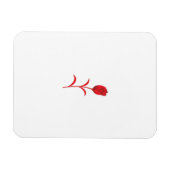 Rose Madder, Lava Red, Blumendesign Magnet (Horizontal)