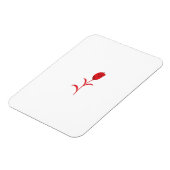 Rose Madder, Lava Red, Blumendesign Magnet (Linke Seite)