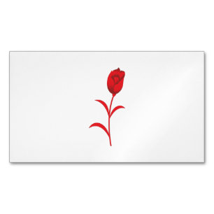 Rose Madder, Lava Red, Blumendesign Magnetische Visitenkarte