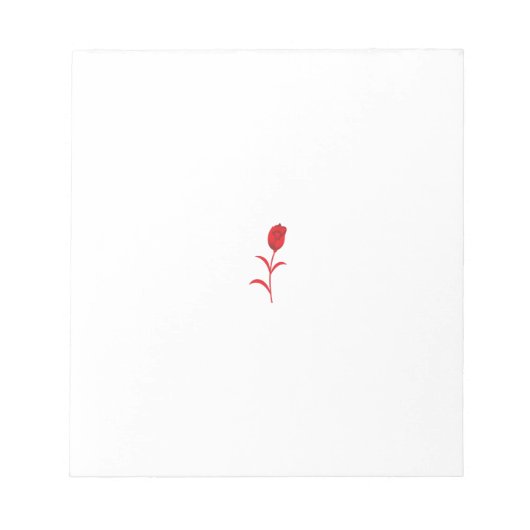 Rose Madder, Lava Red, Blumendesign Notizblock (Vorderseite)