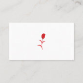 Rose Madder, Lava Red, Blumendesign Platzkarte (Rückseite)